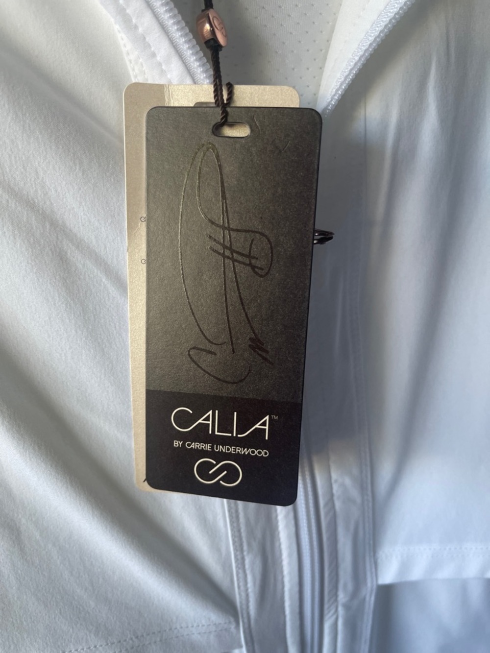 CALIA by Carrie Underwood White Athletic Hooded Vest - Picture 10 of 10